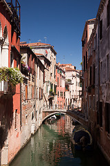 Image showing Narrow canal in Venice