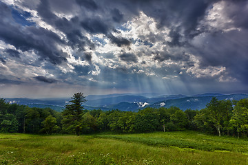 Image showing Storm over Blue Ridge Mountains