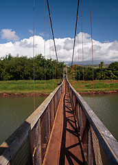 Image showing Hanapepe Swinging Bridge in Kauai