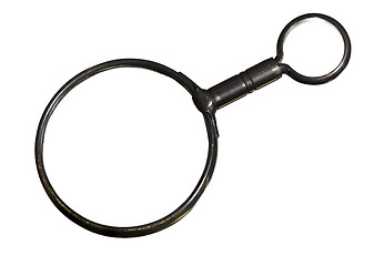 Image showing Antique brass magnifying glass