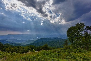 Image showing Storm over Blue Ridge Mountains