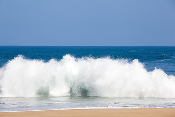 Image showing Waves over beach on Lumahai