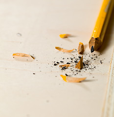 Image showing Woodwork tools working on piece of plywood