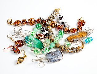 Image showing Various hand made bracelets