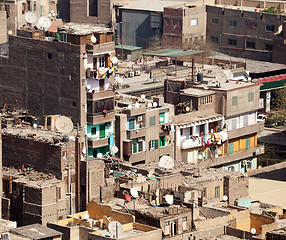 Image showing Slum dwellings in Cairo Egypt