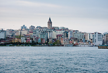 Image showing Galata tower and district in Istanbul