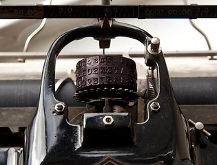 Image showing Antique pre-QWERTY typewriter