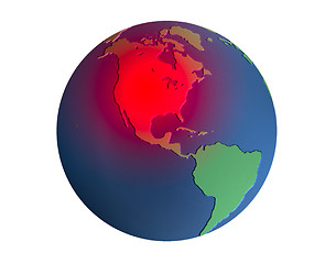 Image showing Illustration of heated earth