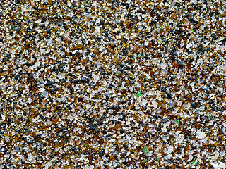 Image showing Close-up of glass fragments at Glass Beach in Kauai