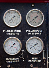 Image showing Pressure gauges on drill