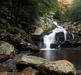 Image showing Waconah falls in Berkshires