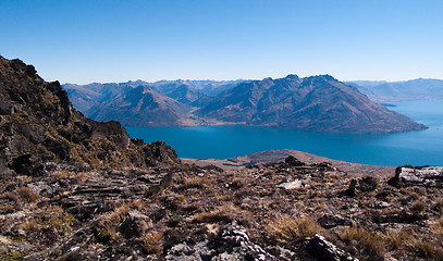 Image showing Queenstown and Remarkables range