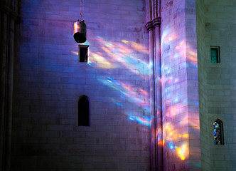 Image showing Light falling in gothic cathedral