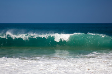 Image showing Waves over beach on Lumahai