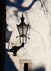 Image showing Old black street lamp