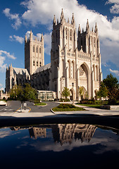 Image showing Reflection of Washington Cathedral