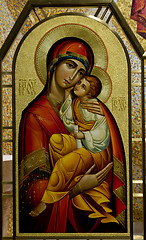 Image showing Russian Icon of Mary and Jesus