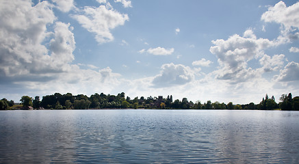 Image showing Panoramic view of lake at Ellesmere