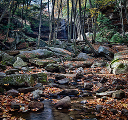 Image showing Veil of water over Cucumber Falls