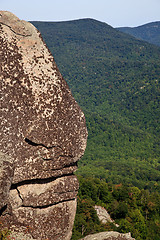 Image showing Shenandoah valley by rock outcrop