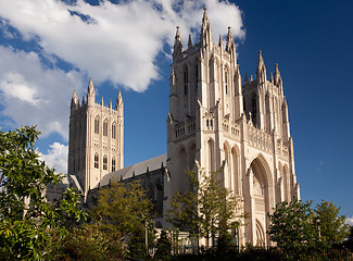 Image showing Side view of National Cathedral