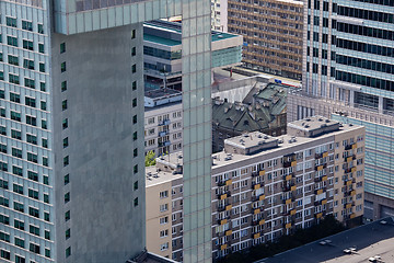 Image showing Unusual mix of old and new building