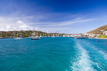 Image showing Red Hook harbor on St Thomas