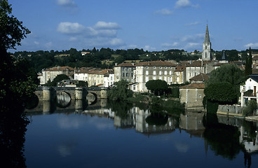 Image showing Reflection of old town