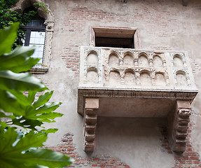 Image showing Juliet's balcony in Verona