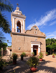 Image showing Old stone church in El Quelite