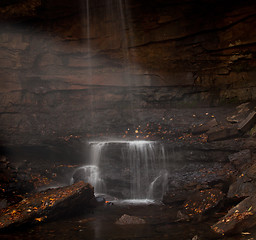 Image showing Veil of water over Cucumber Falls