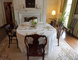 Image showing Old fashioned dining room