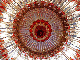 Image showing Red chandelier