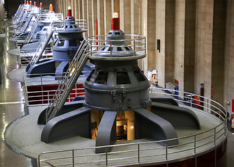 Image showing Turbines inside Hoover Dam in Arizona