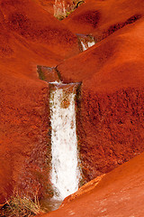 Image showing Water cascades in Waimea Canyon