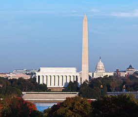 Image showing Sunset over Washington DC