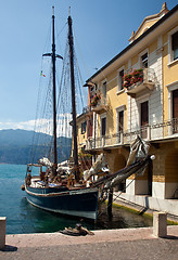 Image showing Sailing boat in harbor