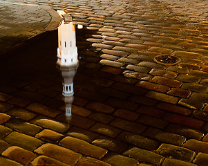 Image showing Unusual view of Tallinn town hall