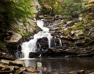 Image showing Waconah falls in Berkshires