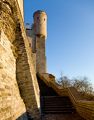 Image showing Old town walls of Tallinn Estonia