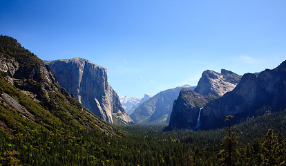 Image showing Yosemite Valley with waterfalls