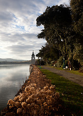 Image showing Winter scene at Portmeirion in Wales