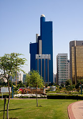 Image showing Vertical Abu Dhabi skyline