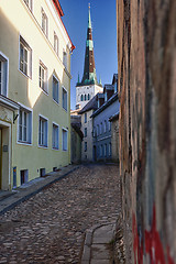 Image showing Old street in Tallinn