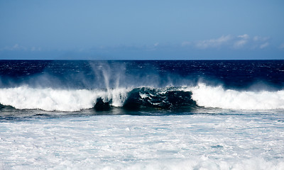 Image showing Surf on a windy day