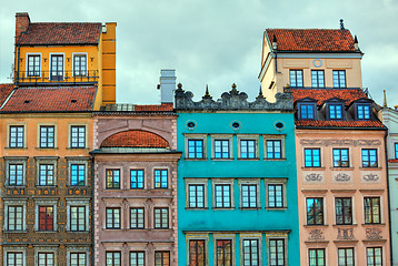 Image showing HDR image of old Warsaw houses
