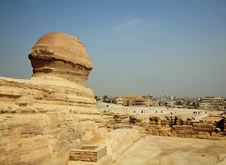 Image showing Sphinx and Giza Pyramids in Egypt