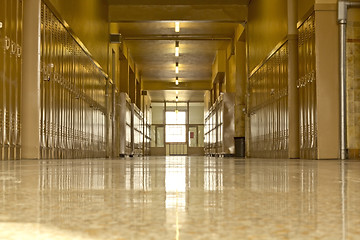 Image showing Empty high school corridor