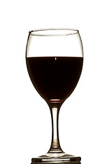Image showing A glass of red wine