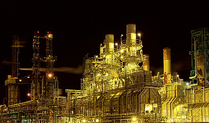 Image showing Factory at night